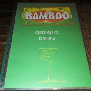 Getränkekarte des Bamboo